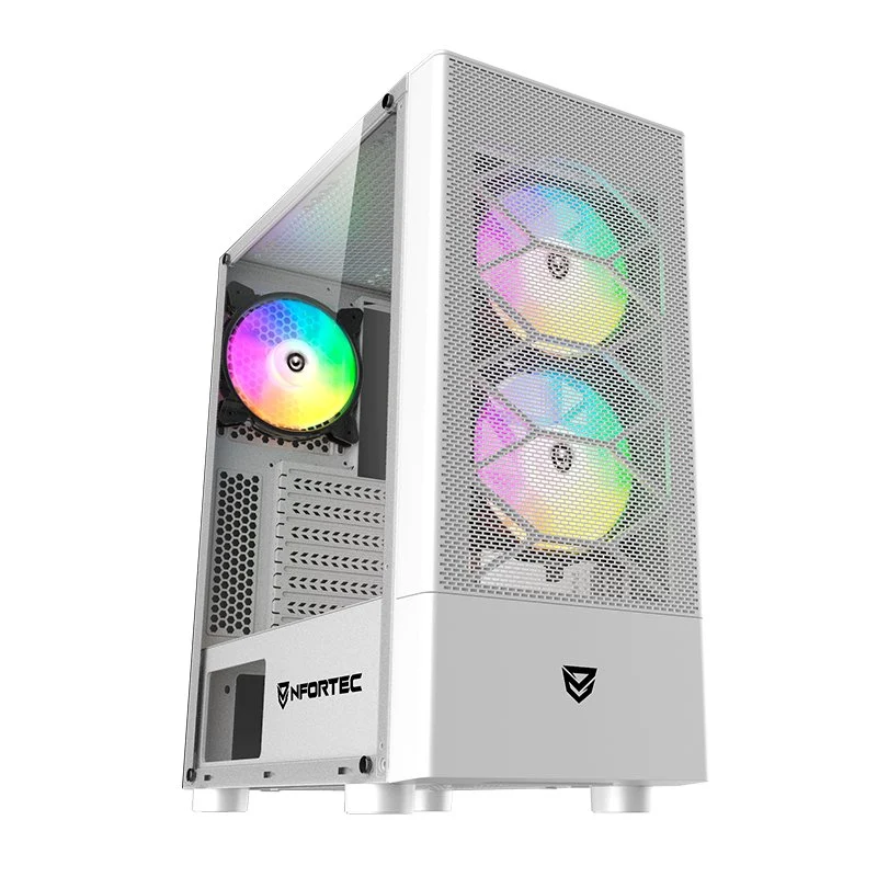 Detalle de Nfortec Caelum RGB torre ATX 320 mm tarjeta gráfica