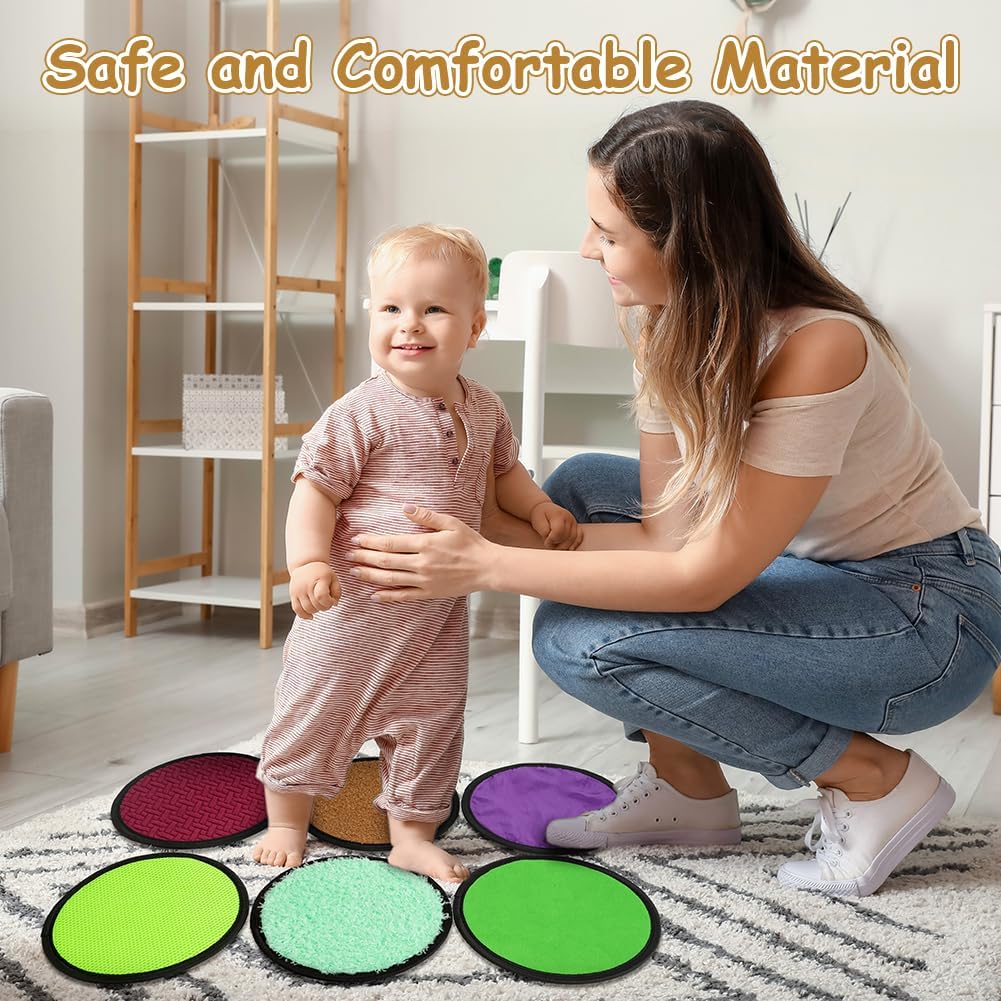 Detalle de Vicloon Sensory Mats: 16 PCS Mini Tactile Sensory Tiles for Autism and Sensory Play