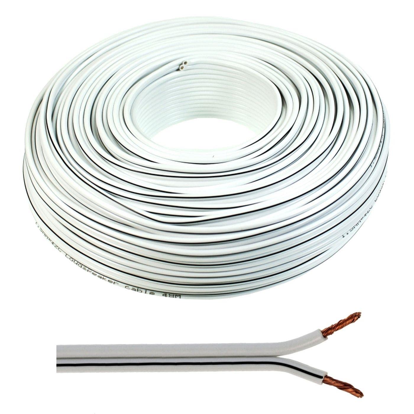 Detalle de SeKi kabel głośnikowy CCA 2 × 1,50 mm², 30 m, biały