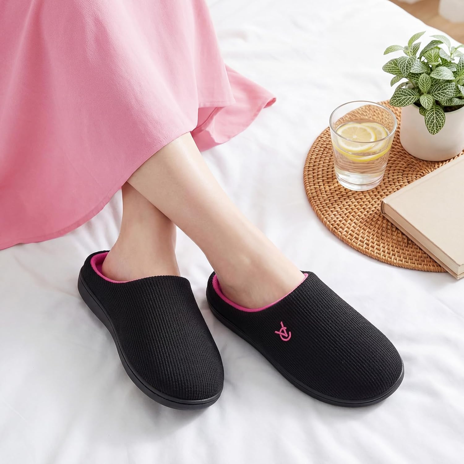 Detalle de VeraCosy Chaussons confortables à deux tons pour femmes