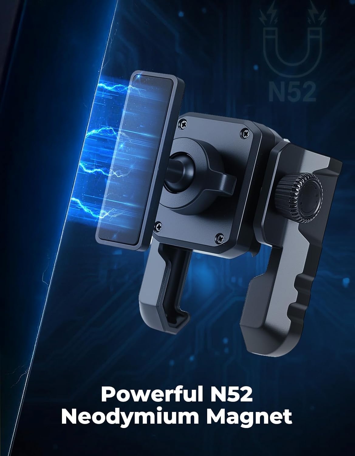 Thumbnail 1 de KEMIMOTO Golf Cart Handyhalterung – 360° drehbar mit Stoßdämpfung und magnetischer Befestigung