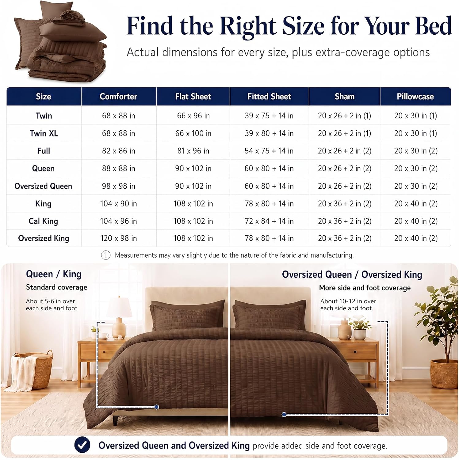 Thumbnail 6 de CozyLux King Size Comforter Set 7-Piece