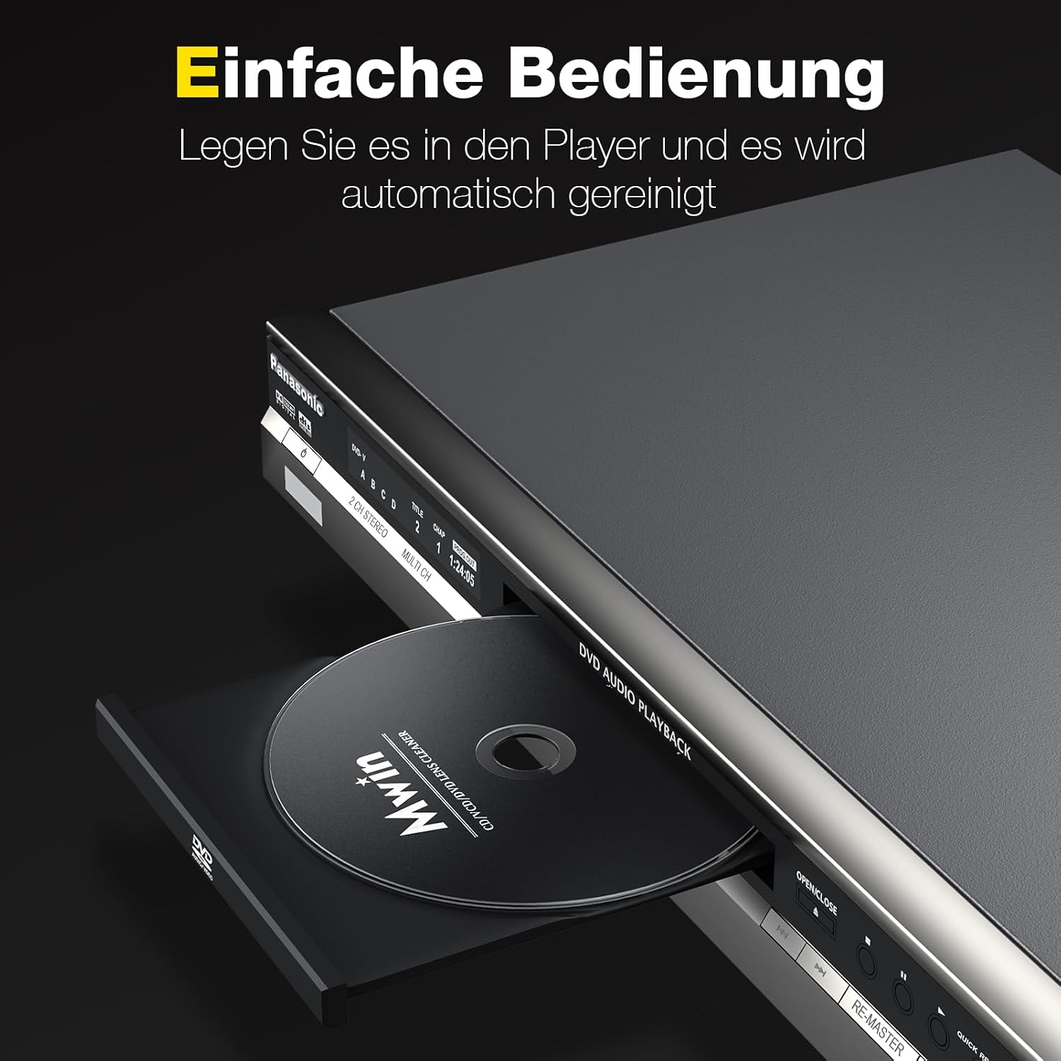 Detalle de Mwin CD-Reinigungsdisc für CD-/VCD-/DVD-Player – Linsenreinigungsset fürs Auto & Zuhause