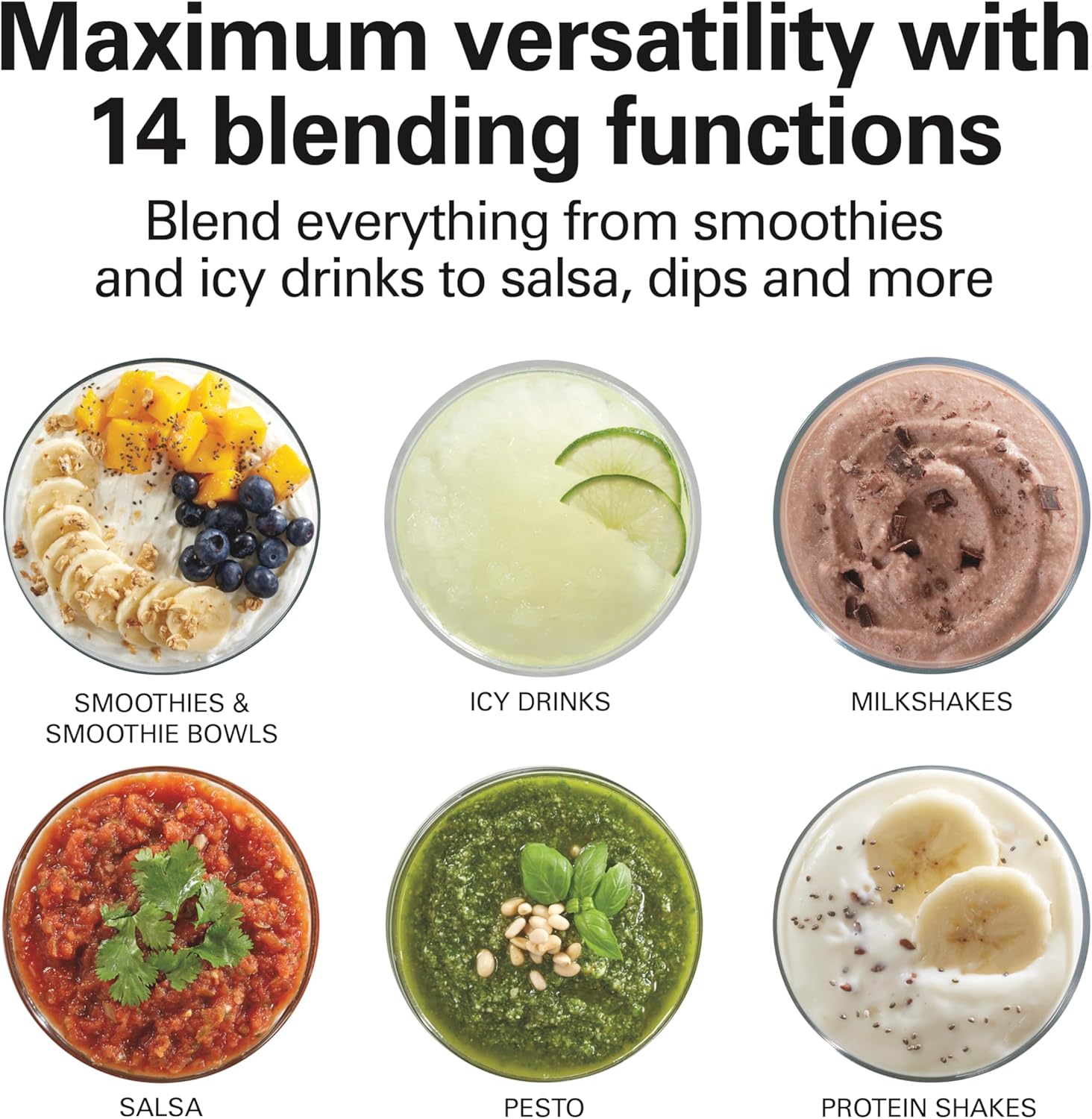 Thumbnail 1 de Hamilton Beach Wave Crusher Blender (54221) – 700-Watt, 40-oz Glass Jar, 14 Functions
