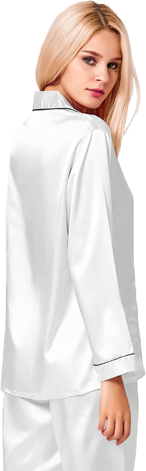 Thumbnail 4 de SWOMOG Silk Satin Pajamas 2-Piece