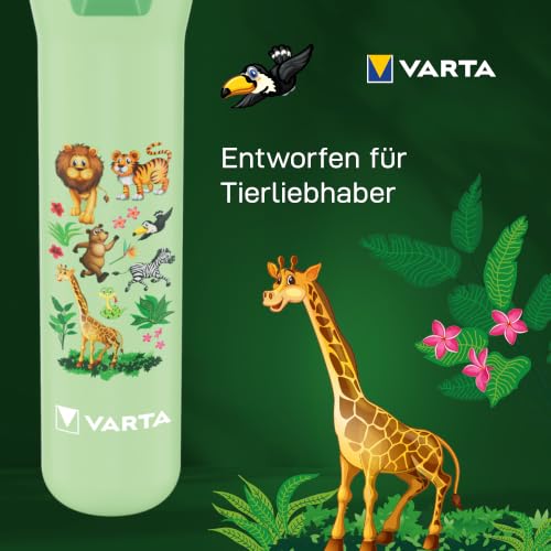 Detalle de VARTA Kindertaschenlampe Kids Flashlight Dschungel Design mit Augenschutzglas