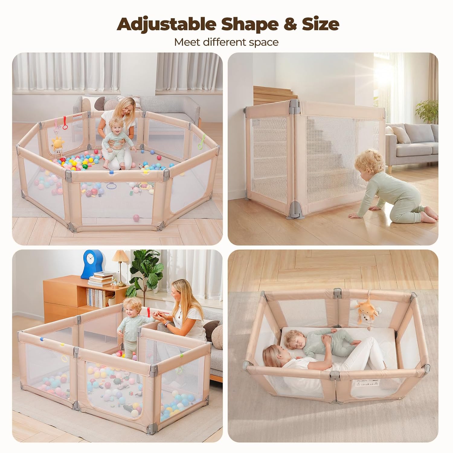 Detalle de Kidirect Baby Playpen 71" × 69