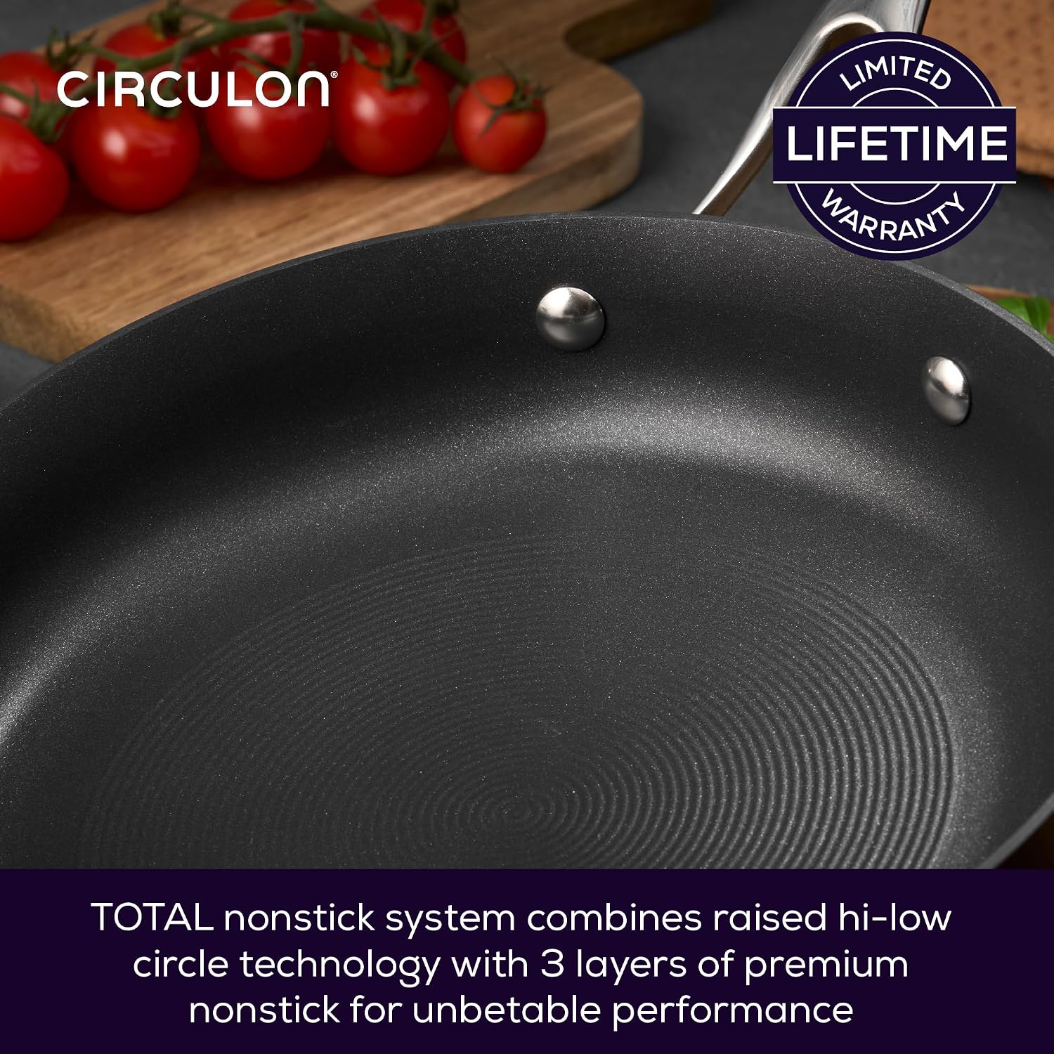Detalle 2 de Circulon Style Hard Anodised Sauteuse, 20cm/1.7L, Black