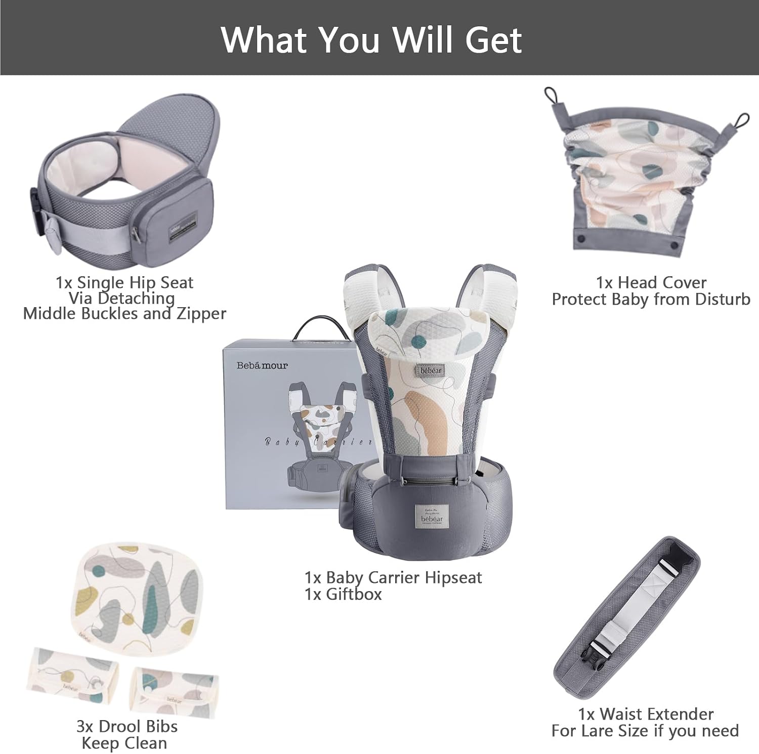 Thumbnail 5 de Bebamour Baby Carrier 0-36 Months