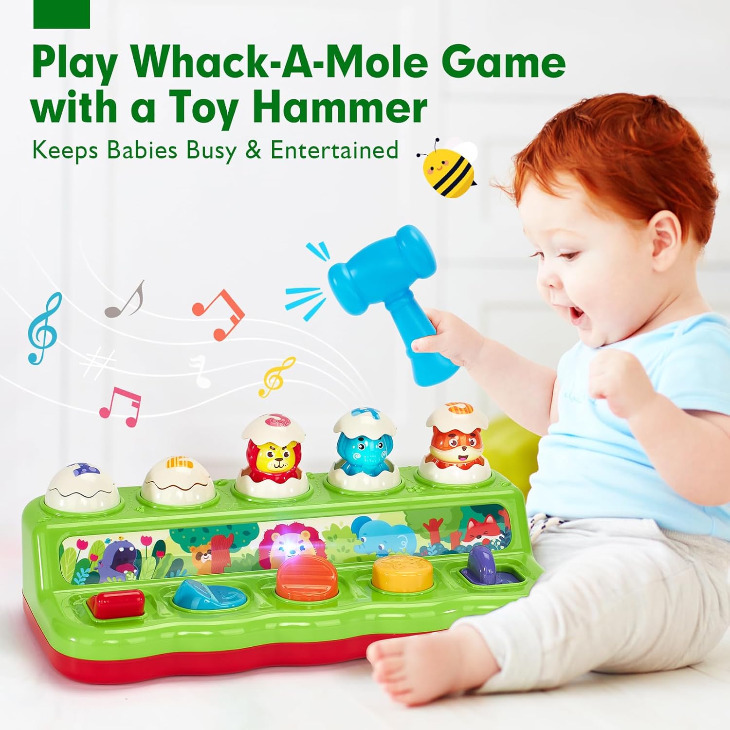 Thumbnail 4 de HAHALAND Pop Up Montessori Toys for 1 Year Olds with Hammers