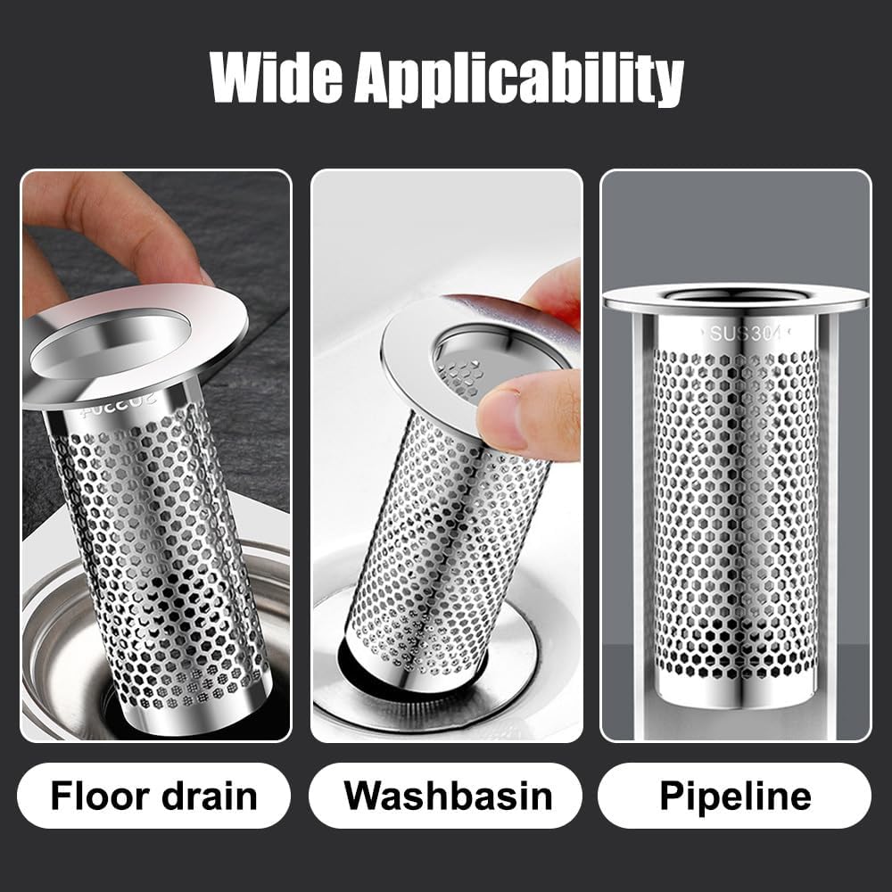 Thumbnail 6 de Kitchen Sink Drain Strainers, 2-Pack Stainless Steel Anti-Clogging Filters