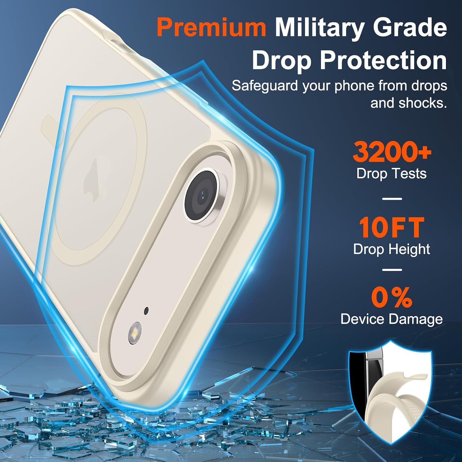 Thumbnail 2 de SUPFINE iPhone Air Case, Antique White Magnetic Matte TPU Cover