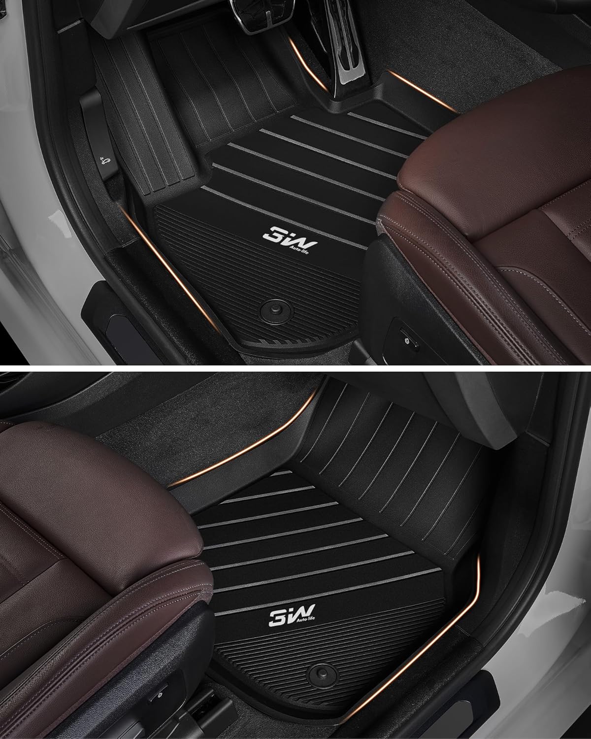 Thumbnail 2 de 3W TPE All-Weather Floor Mats Set for Kia Sorento 6/7 Seats (2021–2026, Non-Hybrid/PHEV)