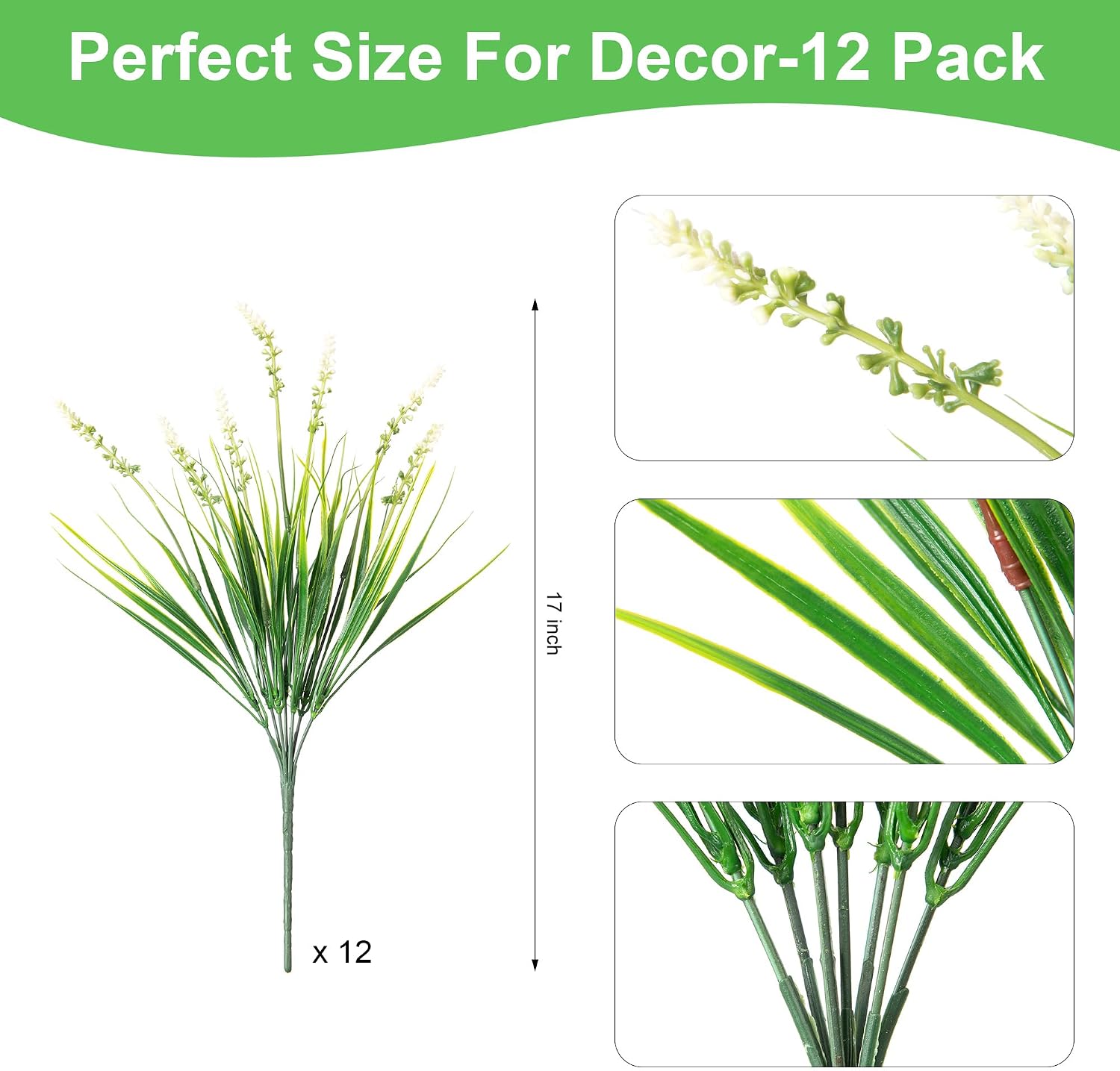 Thumbnail 6 de Ammyoo Artificial Faux Plants: UV-Resistant Monkey Grass for Outdoor Decor