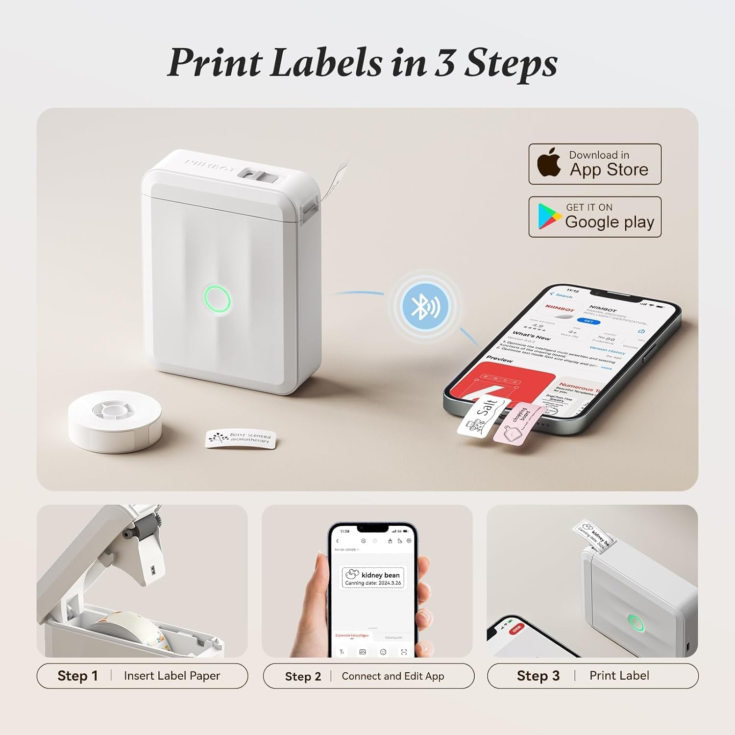 Detalle 1 de NIIMBOT D110 Bluetooth label maker