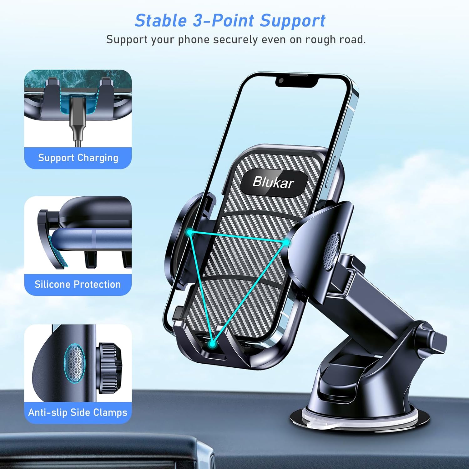 Thumbnail 2 de Blukar Car Phone Holder 360° rotation