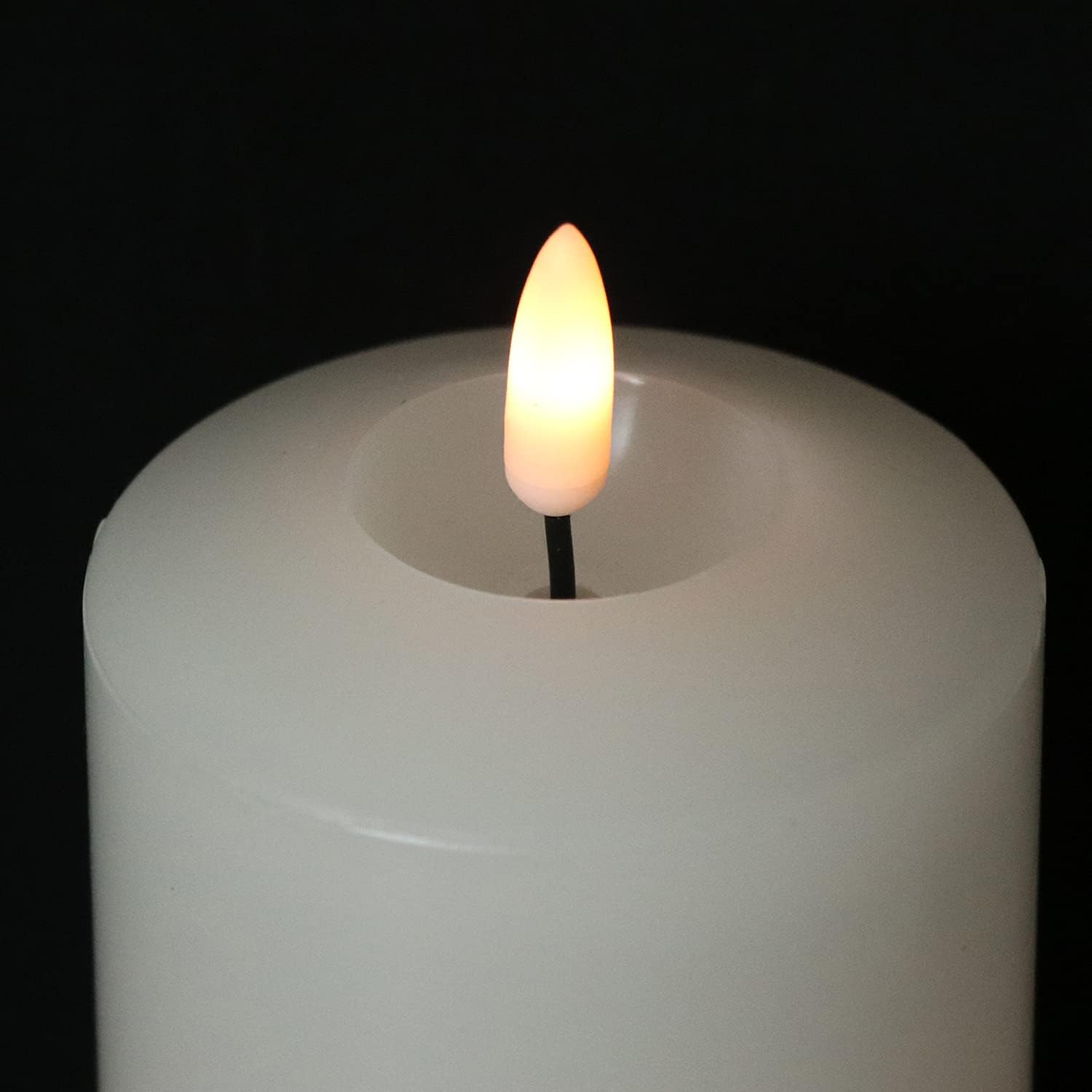 Thumbnail 4 de Eldnacele White Flameless Pillar Candle Pack 3 🕯
