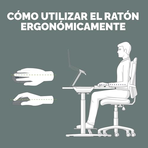 Detalle de Fellowes Alfombrilla para ratón con reposamuñecas Everyday: ergonómica, duradera y con base antideslizante
