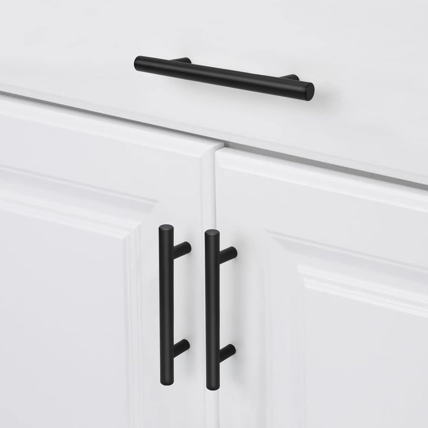 Thumbnail 1 de LONTAN 128mm Black Kitchen Handles 12-pack 🏠