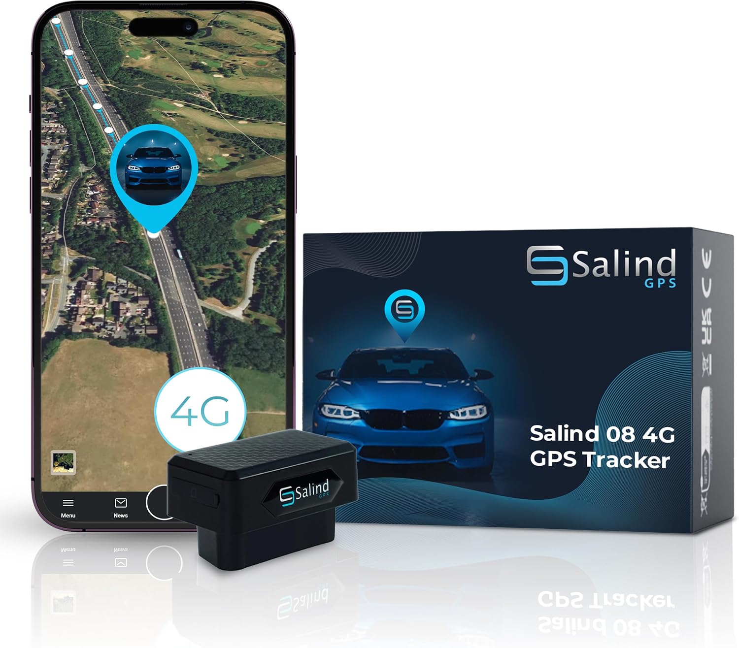 Detalle de Salind 08 4G OBD-GPS-spårare med realtidsspårning och geostaket