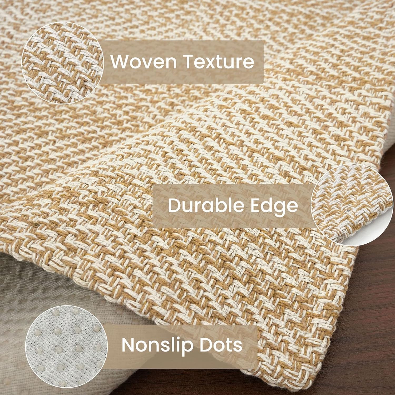 Thumbnail 5 de IOHOUZE Washable Runner Rug 2x10 with Non-Slip Rubber Backing