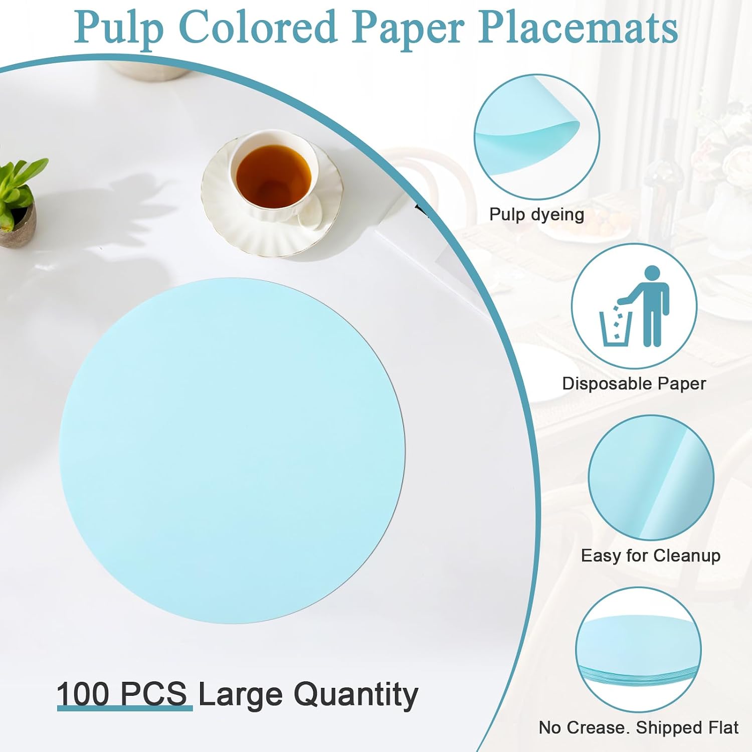 Detalle de SHACOS Disposable Paper Placemats, 13-Inch
