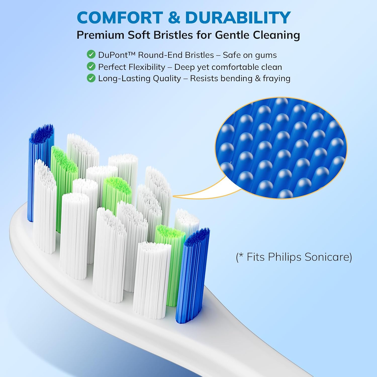 Thumbnail 3 de Replacement Toothbrush Heads for Philips Sonicare — 16 Pack, Soft Gentle Bristles (White)