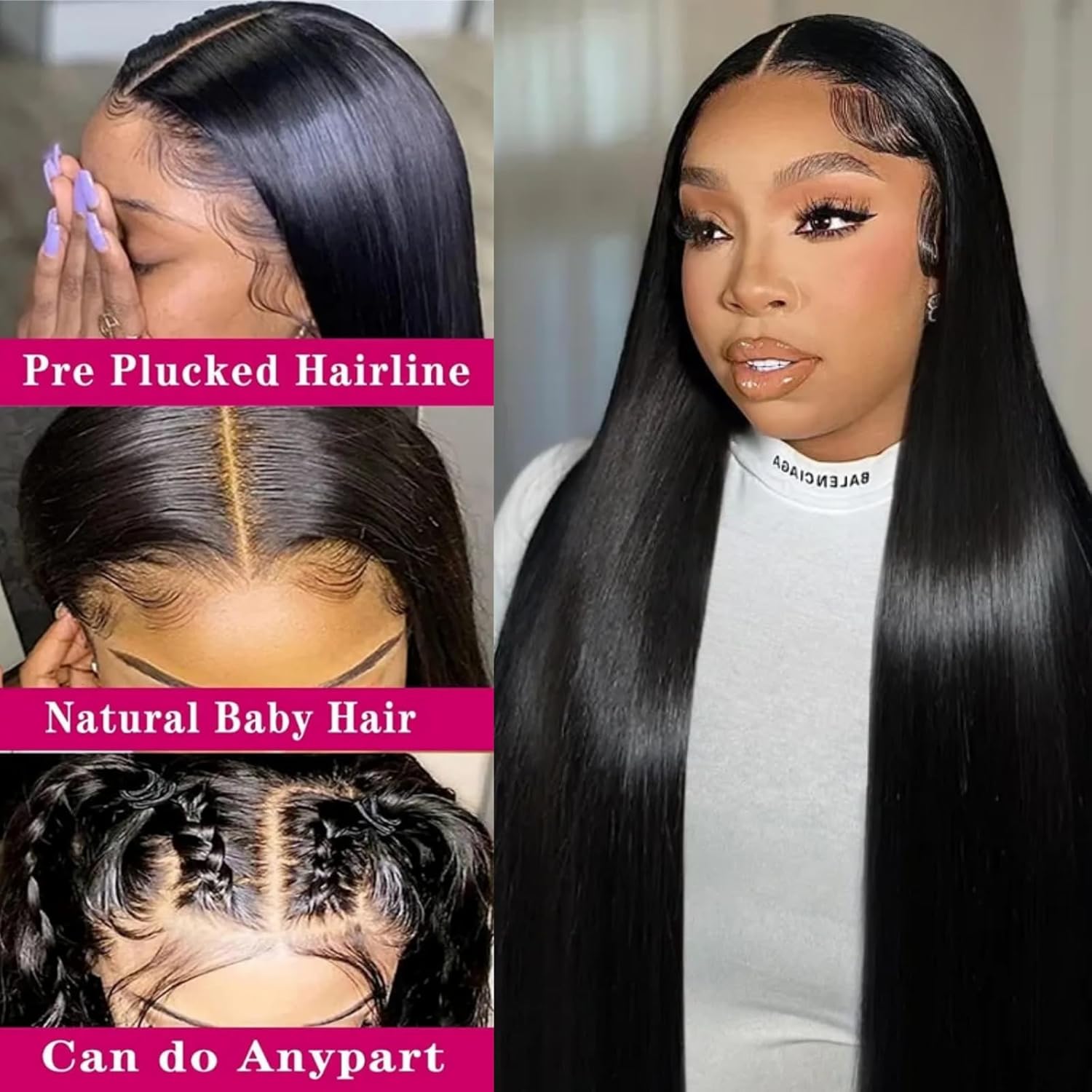 Detalle 2 de 13x4 lace frontal closure 14 inch human hair
