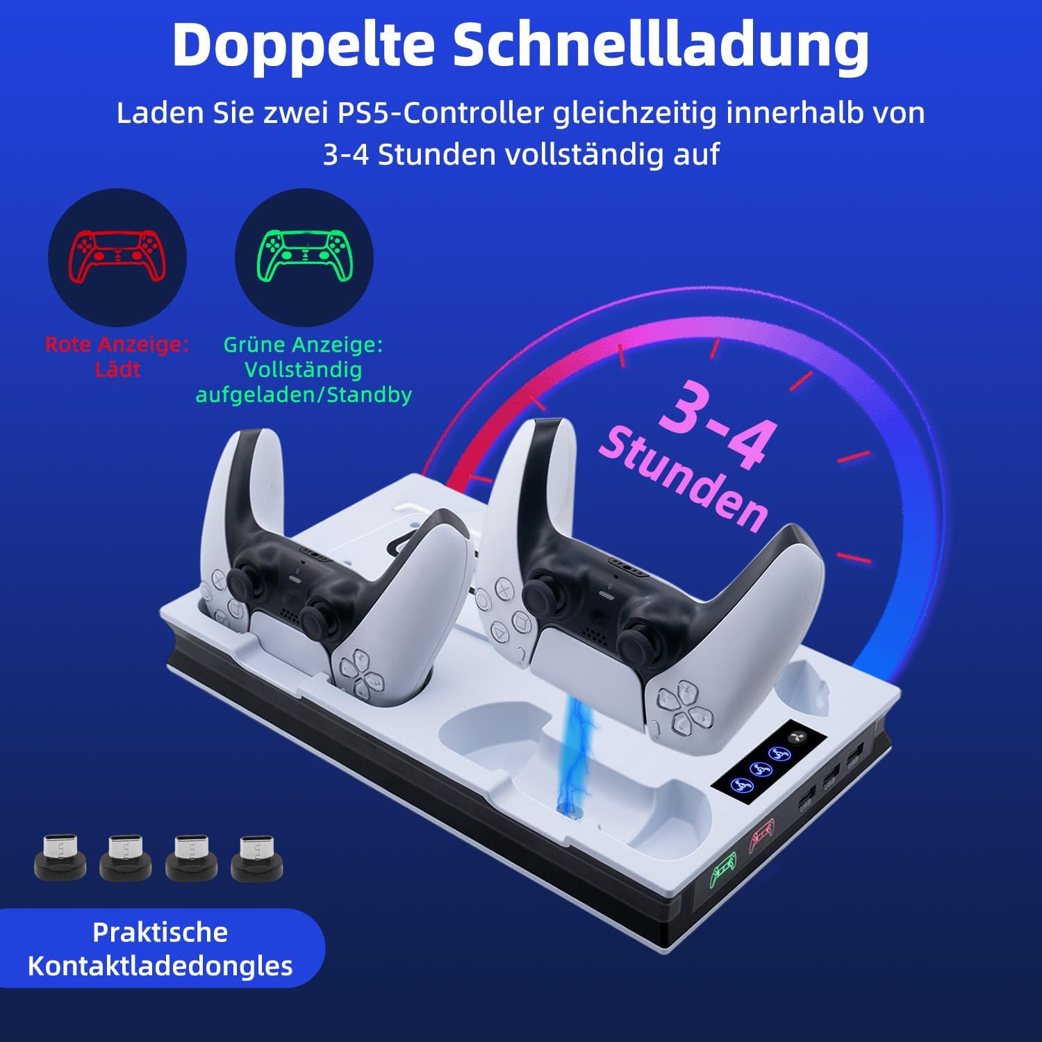 Thumbnail 4 de Wigearss PS5 Kühler Standfuß mit Dual-Laden