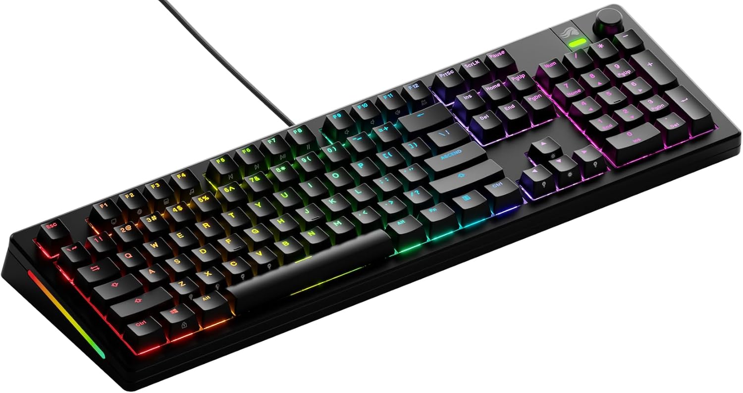 Glorious Gaming GMMK 3 clavier mécanique full size 100 % QWERTY US noir, hot swap et joints modulaires