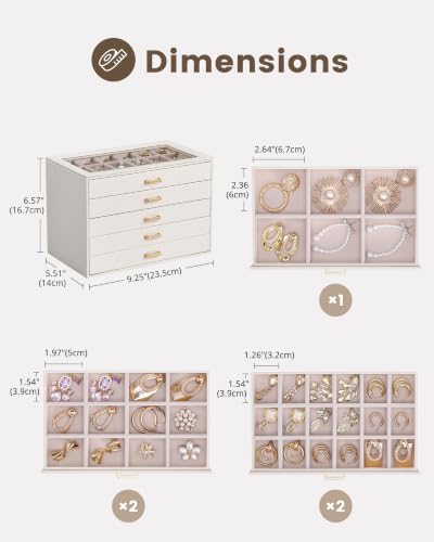 Thumbnail 2 de Lolalet Boîte de Rangement pour Boucles d'Oreilles et Bagues à Tiroirs – élégante et modulable