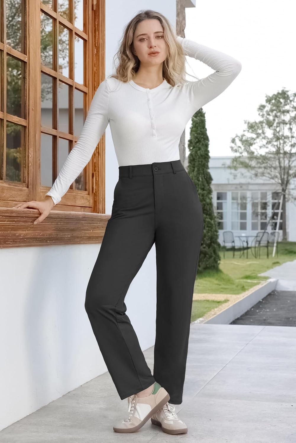Thumbnail 2 de Bamans Dress Pants Women High Waisted 13 Inseam Options 📄