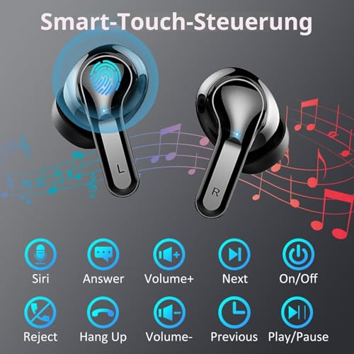 Thumbnail 6 de Ordtop i13 Kopfhörer Kabellos Bluetooth 5.4 In-Ear – 6D Stereo, IP-X7