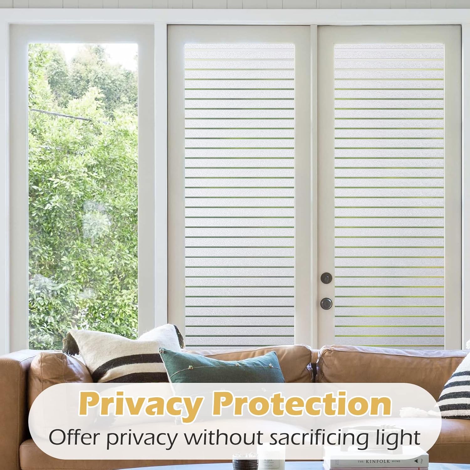 Thumbnail 2 de Rabbitgoo Window Film Privacy Film for Glass Windows (44.5 x 300 cm) – Frosted, No Glue, UV Protection