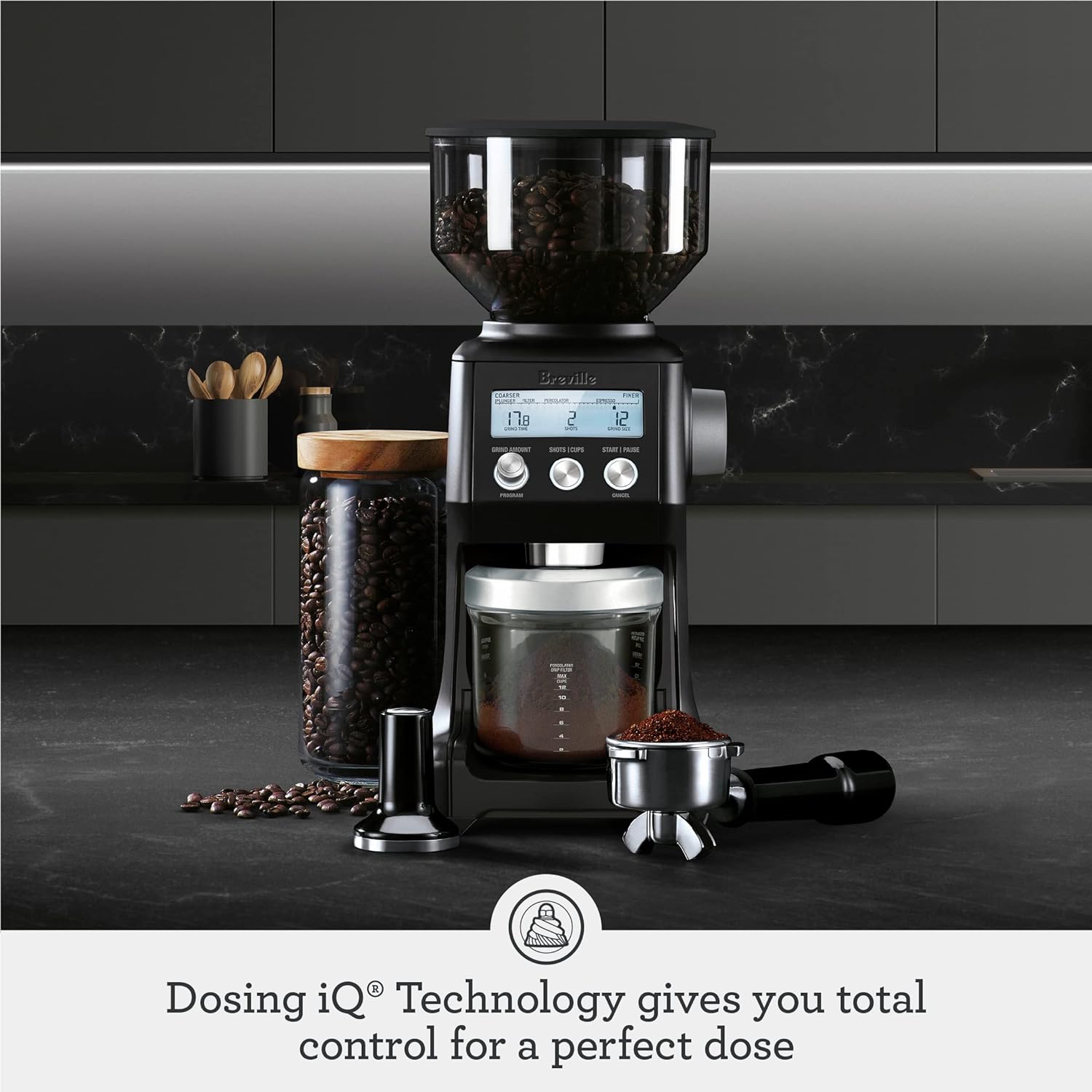 Detalle 2 de Breville conical burr coffee grinder, 60 settings