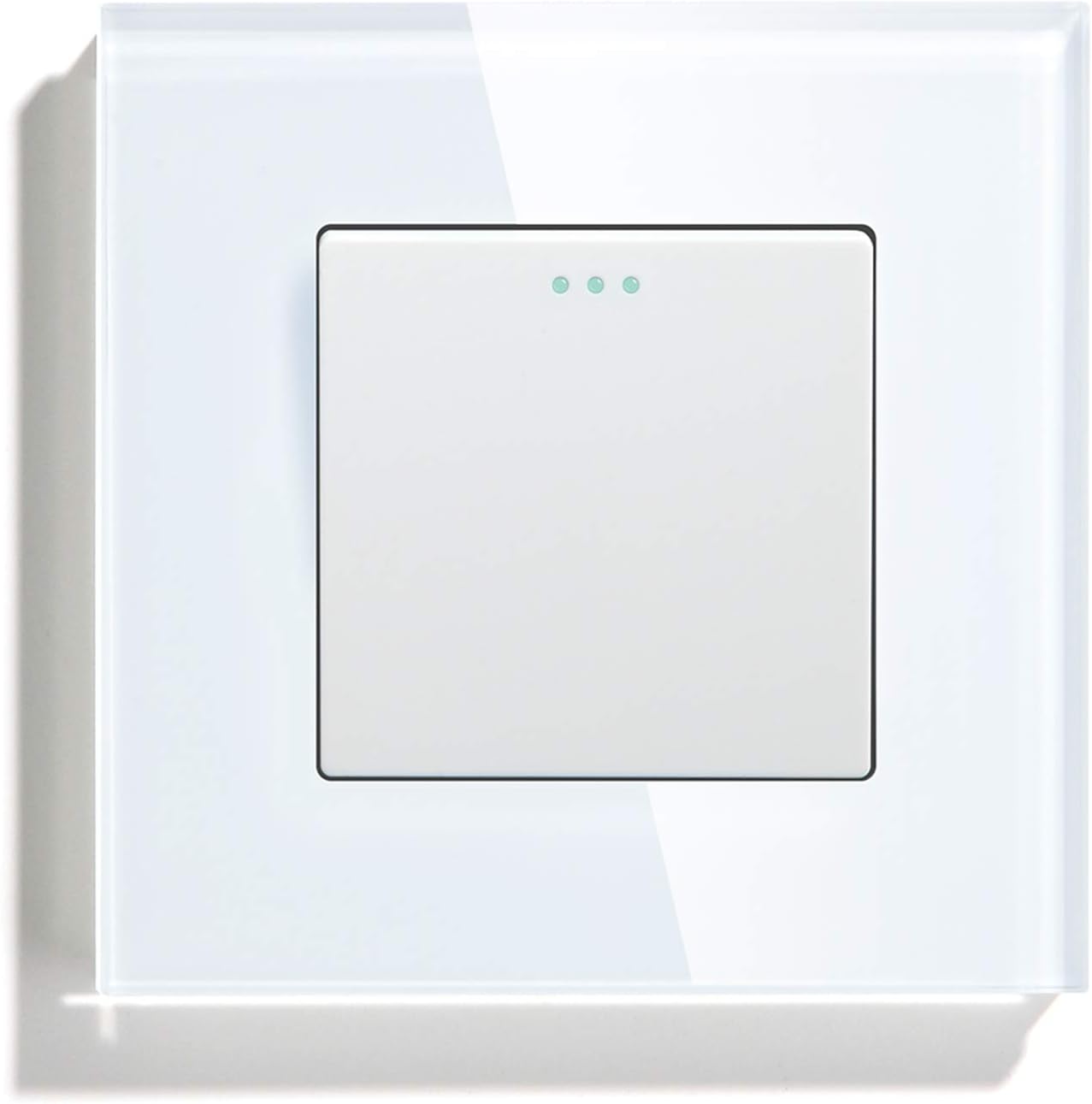 Detalle de BSEED Light Switch 1 Gang 1 Way – Glass Crystal, Screwless Wall Switch