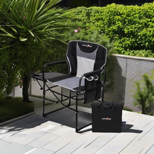 Thumbnail 5 de SUNNYFEEL Camping Directors Chair 300 lbs