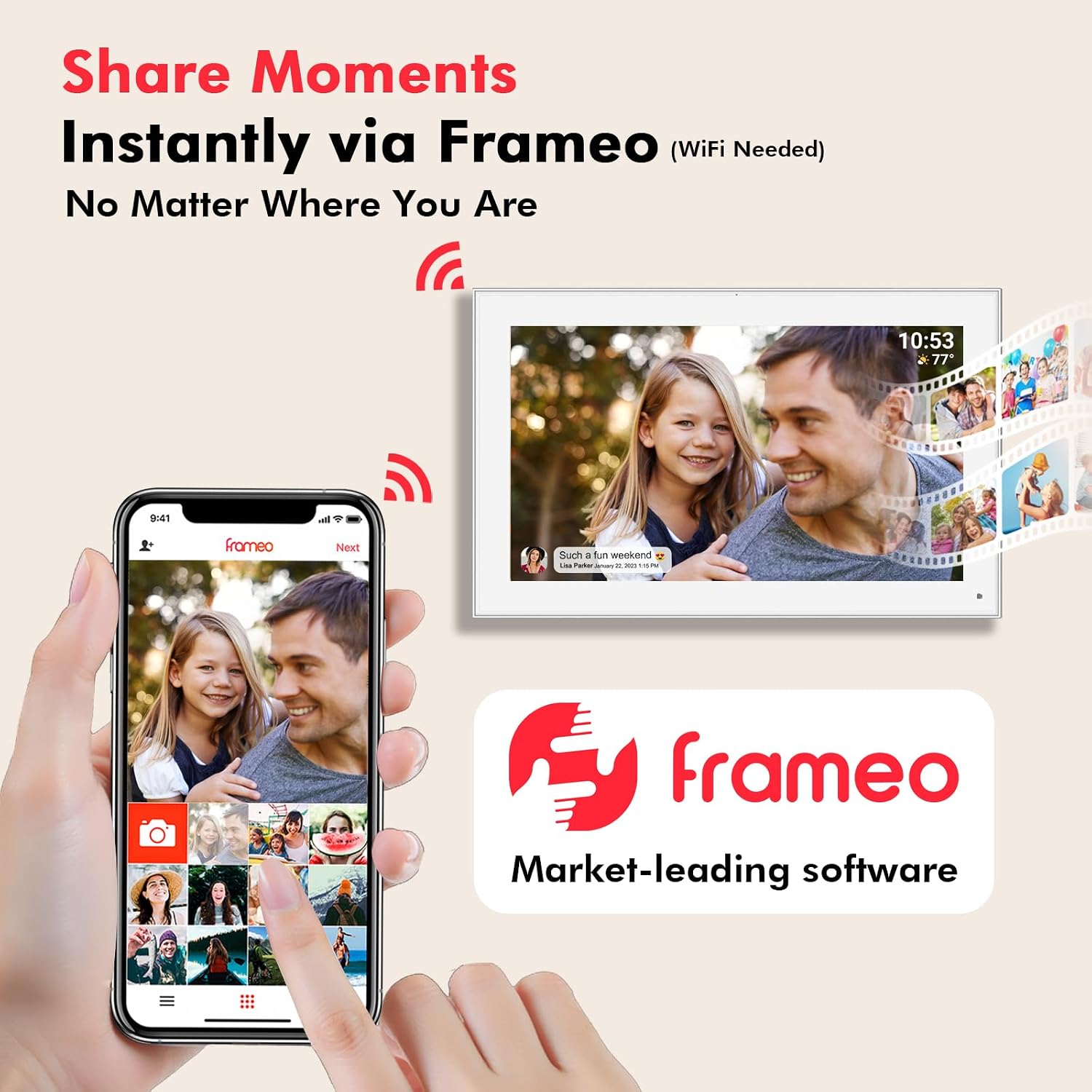 Thumbnail 3 de FRAMEO 15.6" Digital Photo Frame 32GB