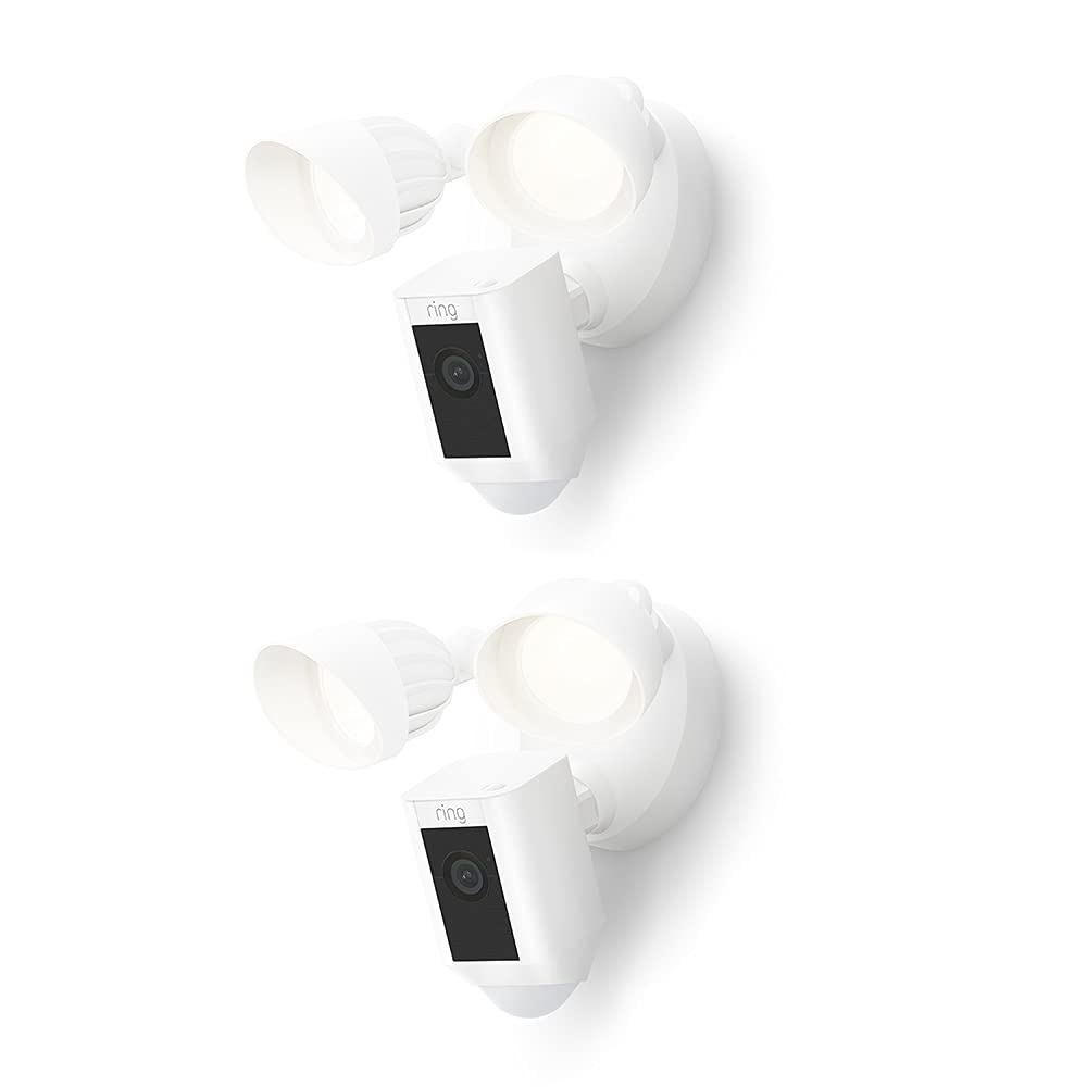 Detalle 2 de Ring Floodlight Cam Wired Plus: Outdoor 1080p Security with 2000 Lumen LEDs and Alexa compatibility