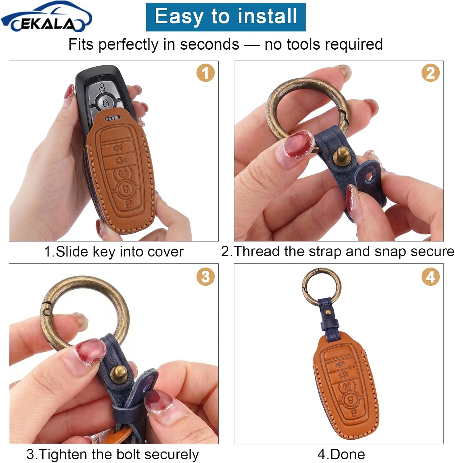 Detalle 2 de Ford Key Fob Cover, Cowhide