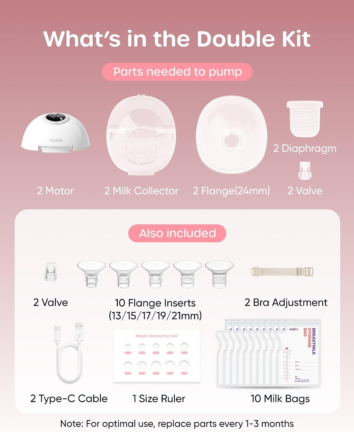 Thumbnail 5 de Nuliie S32 Hands-Free Wearable Breast Pump (2 Packs, Purple) – Compact, Quiet and Easy to Clean