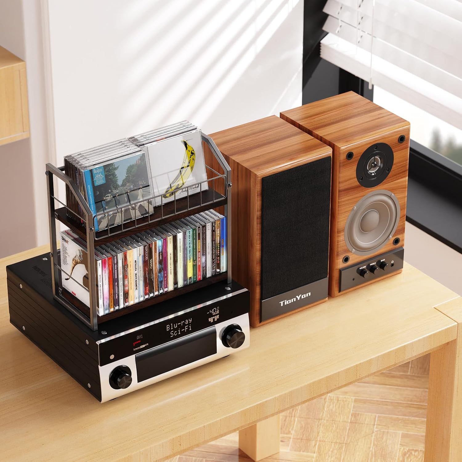 Thumbnail 6 de TJ.MOREE 2 Tier CD Holder, 60 CDs storage