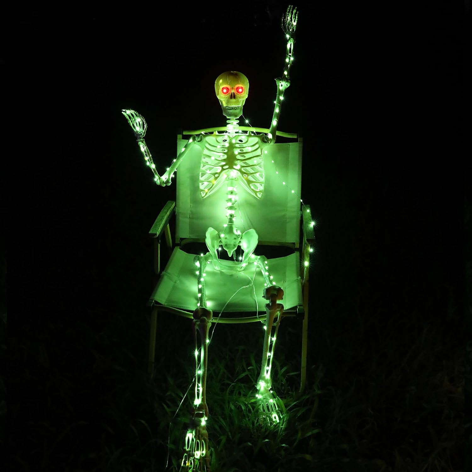 Detalle de Starweeks Starweeks-102-FT 135 cm Light-Up Poseable Skeleton with 205 LEDs