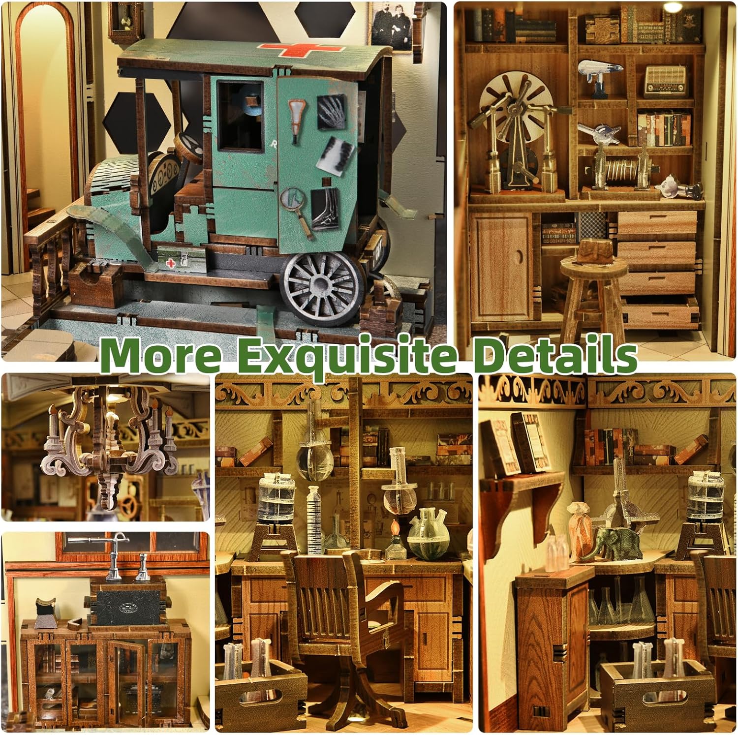 Detalle de CCCDF The Radium Lady Book Nook Kit (DIY miniature booknook scene)