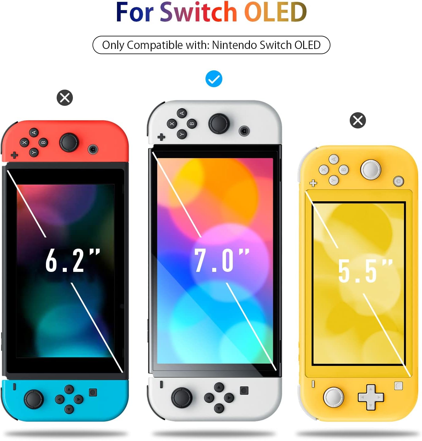 Thumbnail 5 de daydayup Tempered Glass Screen Protector 4-pack for Nintendo Switch OLED