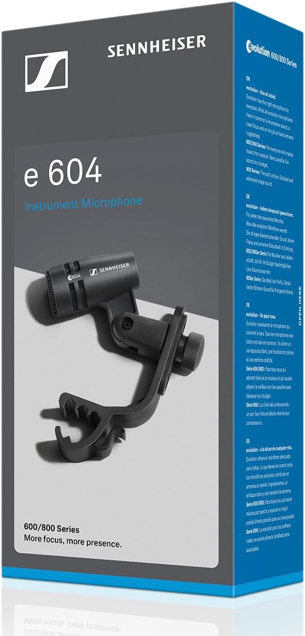 Detalle 2 de Sennheiser E 604 Dynamic Cardioid Instrument Microphone with Drum Clip