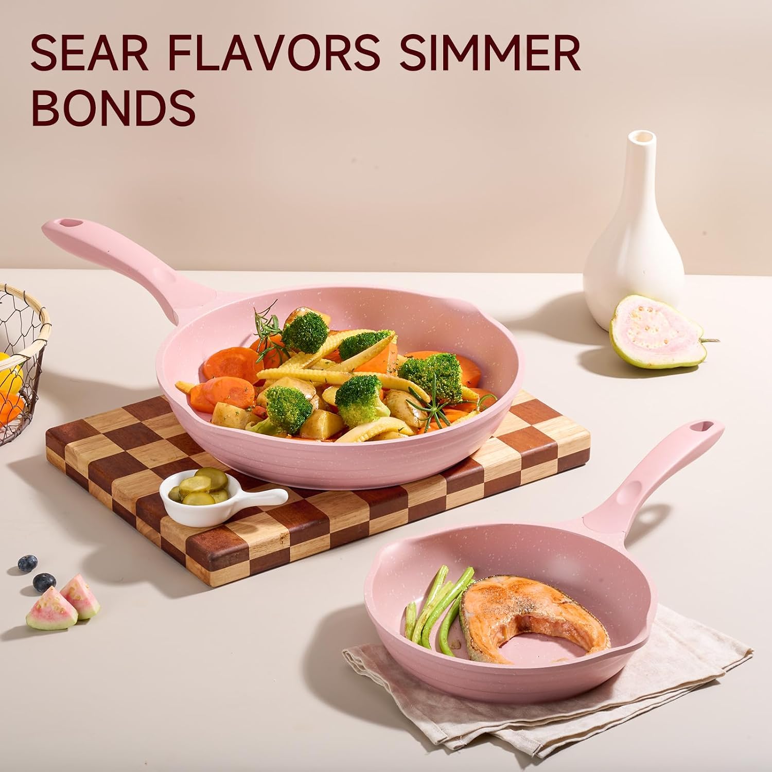 Thumbnail 5 de JEETEE Pink 23pc Nonstick Cookware Set