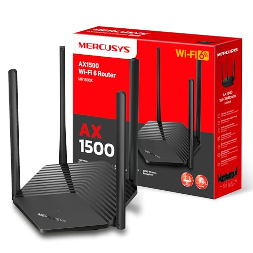 Detalle de Mercusys TP-Link MR1500X Router WiFi 6 AX1500 con 4 antenne