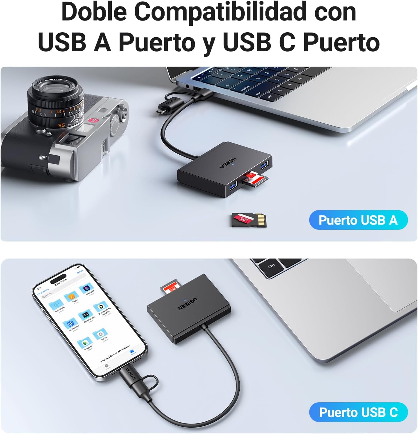 Thumbnail 4 de UGREEN Lector Tarjetas SD Micro USB-C USB 3.0