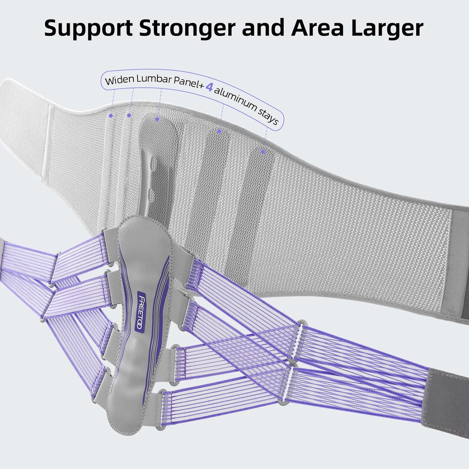 Thumbnail 1 de FREETOO Lumbar Back Brace for Lower Back Pain